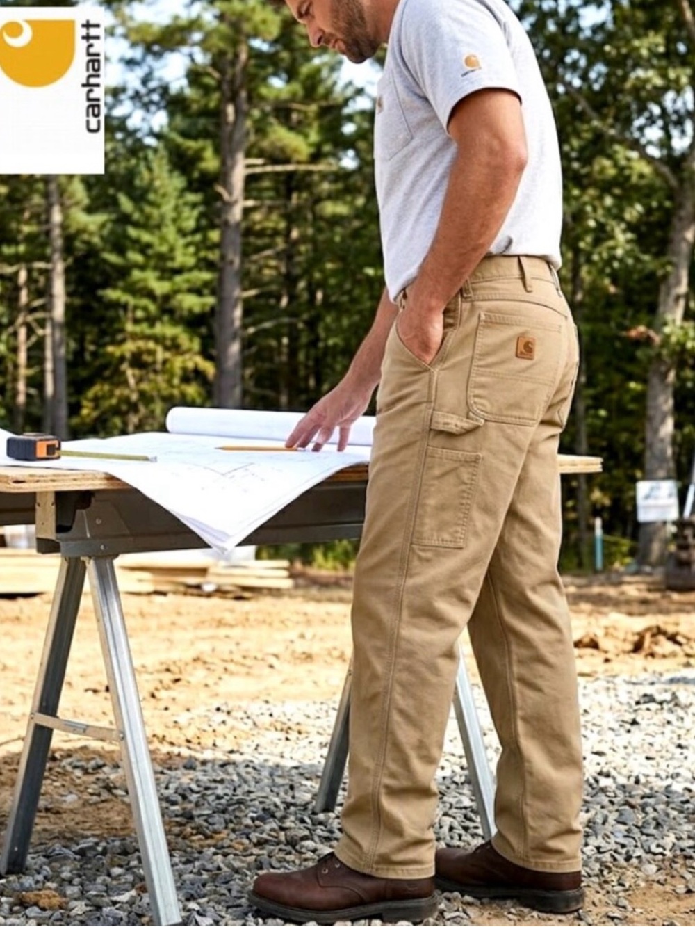 Carhartt Men's Tan Work Pants 32 x34
